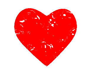 Gif animé coeur rouge vif